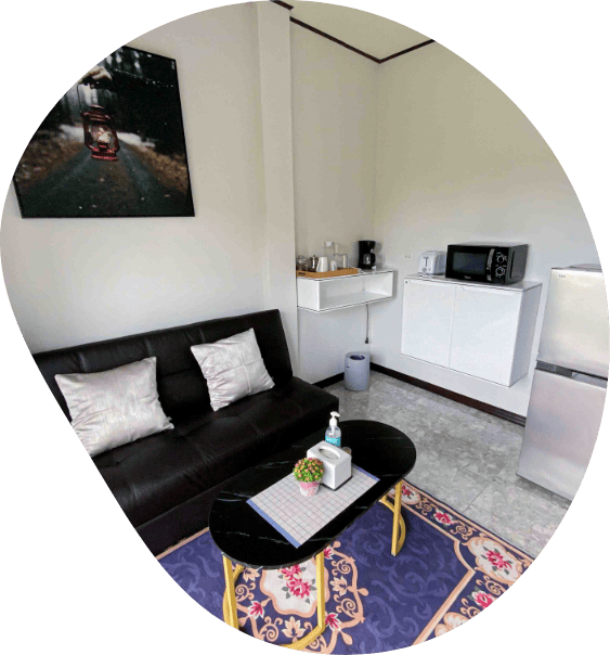 Modern and fully-equipped living room at The Better Life Place Rehab in Thailand.