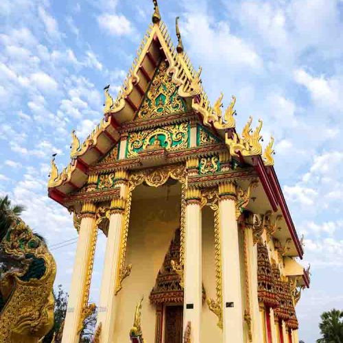 Peaceful and ornate temple at The Better Life Place Rehab in Thailand.