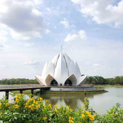 Magnificent lotus-shaped temple near The Better Life Place Rehab in Thailand.