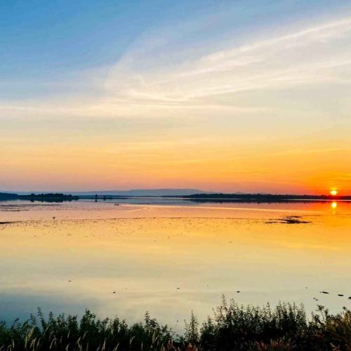 Attractive sunset at the lake near The Better Life Place Rehab in Thailand.