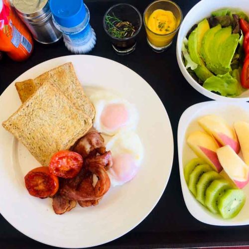 Tasty breakfast, fruit bowl and salad at The Better Life Place Rehab in Thailand.