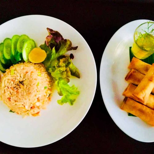 Delicious Asian food at The Better Life Place Rehab in Thailand.